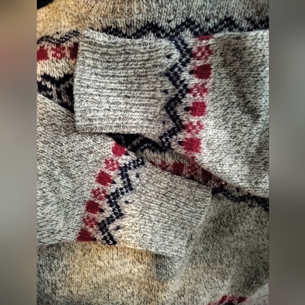Vintage 80"s LL Bean Men's Wool Sweater Sz M - Picture 5 of 7